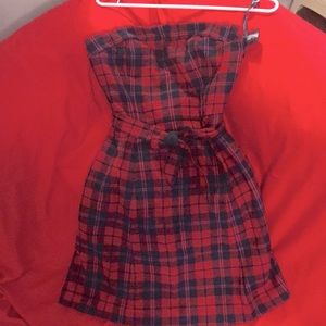Plaid strapless American Eagle dress